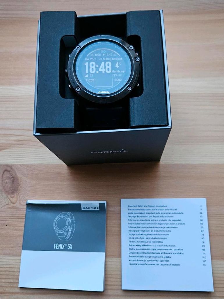 Used Garmin fēnix 5x Saphire bike — image 2 of 6