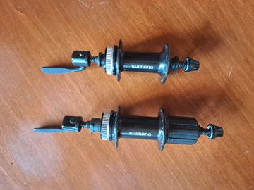Used Shimano TX505 Front and Rear Hub Wheels