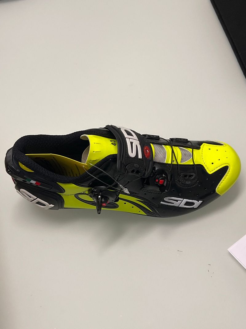 Used SIDI wire carbon lucido gialle fluo numero 40 2023 Cycling Shoes
