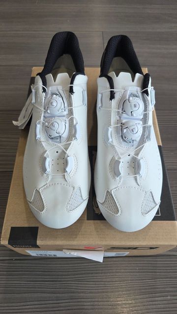 Brugt Sidi Shot 2S White/Black 42 Cycling Shoes