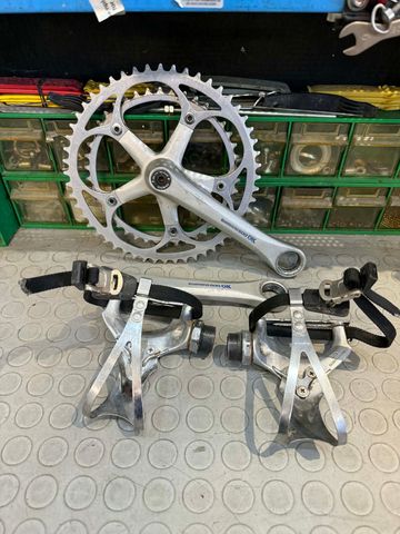 Použité Shimano 600 AX. + PEDALI. SET COMPLETO. Drivetrain & Pedals
