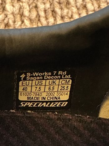 Used S-Works 7 Road Shoes Sagan Collection 2022 bike — image 6 of 6