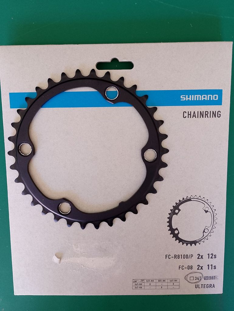Shimano 12S 50 y 34 Chainrings 2026