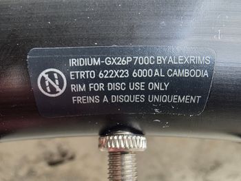 Used Alexrims GX26P Wheelset 2025 bike — image 7 of 8
