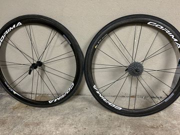 Brugt Corima Roues vélo route Jantes Carbonne a boyaux, piste de freinage Carbonne Wheels