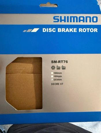 Used Shimano 203mm Brake Rotor 2026 bike — image 2 of 2