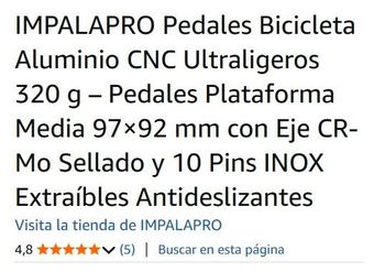 Used IMPALAPRO Aluminio CNC Ultraligeros 320g 2026 bike — image 9 of 10