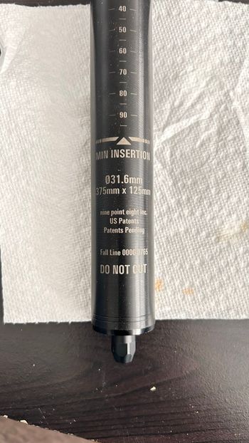 Used 9point8 Dropper Post 31.6 125 2023 bike — image 2 of 6