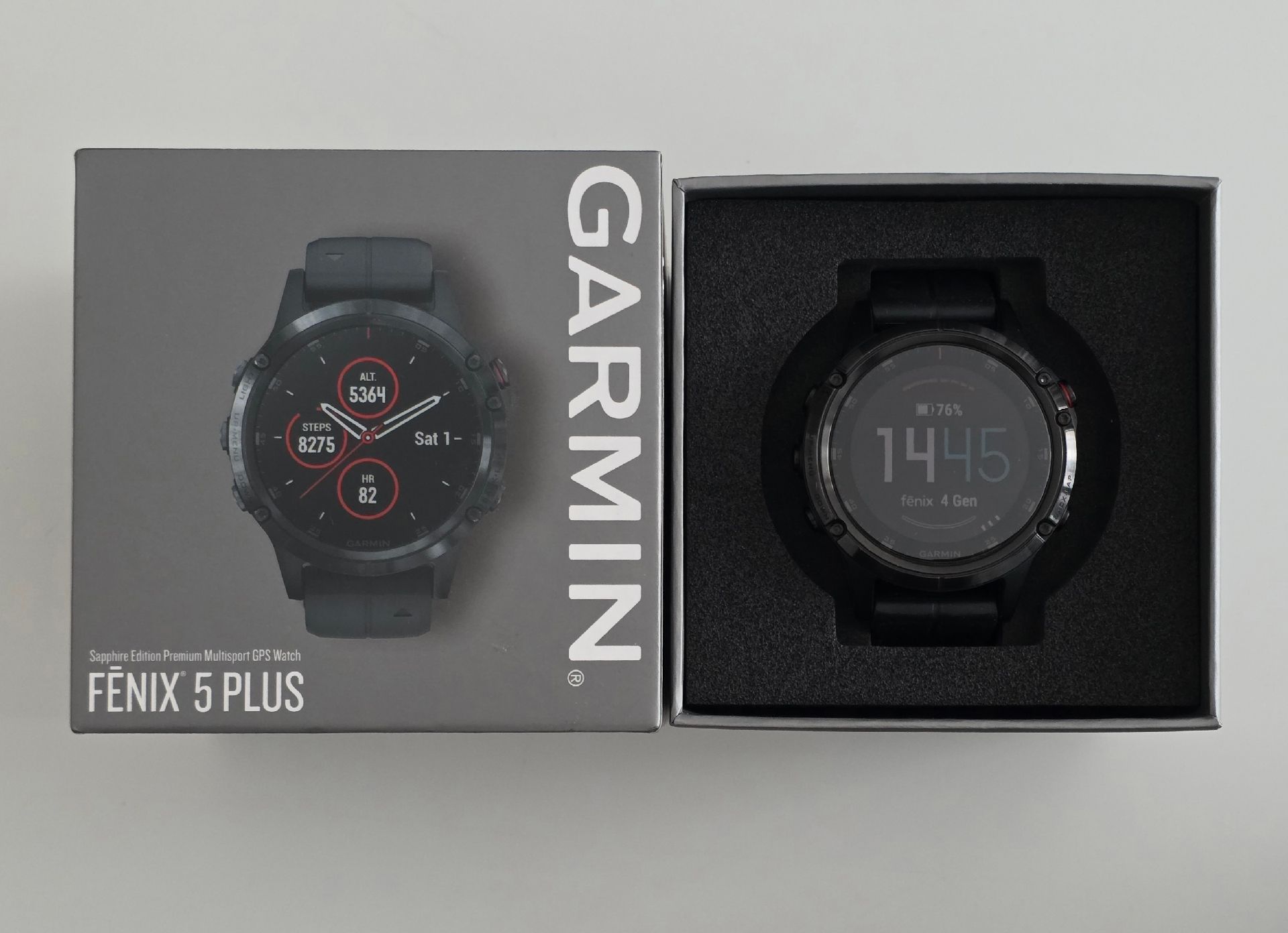 GARMIN Fenix 5 Plus Sapphire Ti Gray