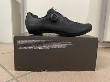 Chaussures Cyclisme Vintage Ziffiro - Taille 42 (UK 7) - Cuir Noir - Années 80