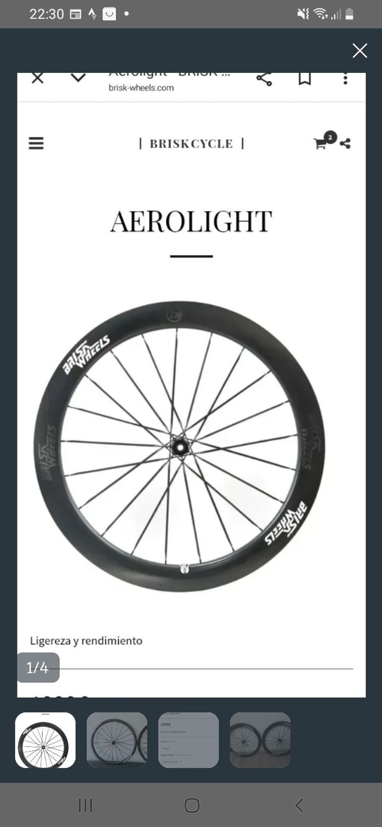 Used brisk aerolight 35 mm 2023 bike — image 3 of 5