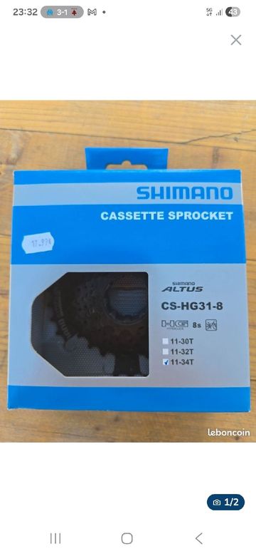 Used Shimano Altus CS-HG31-8 Drivetrain & Pedals