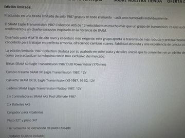 Tweedehands Sram Eagle AXS 1x12 Edición limitada 1987 bike — afbeelding 5 van 7