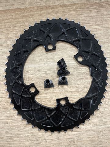 Used Absoluteblack Premium Oval Road Kettenblatt 52t/36t 9100 Dura Ace Drivetrain & Pedals