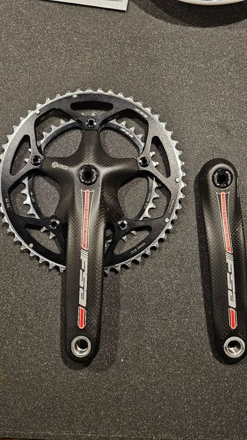 Brugt Fsa Carbon Pro Team Issue 53/39 Crankset Drivetrain & Pedals