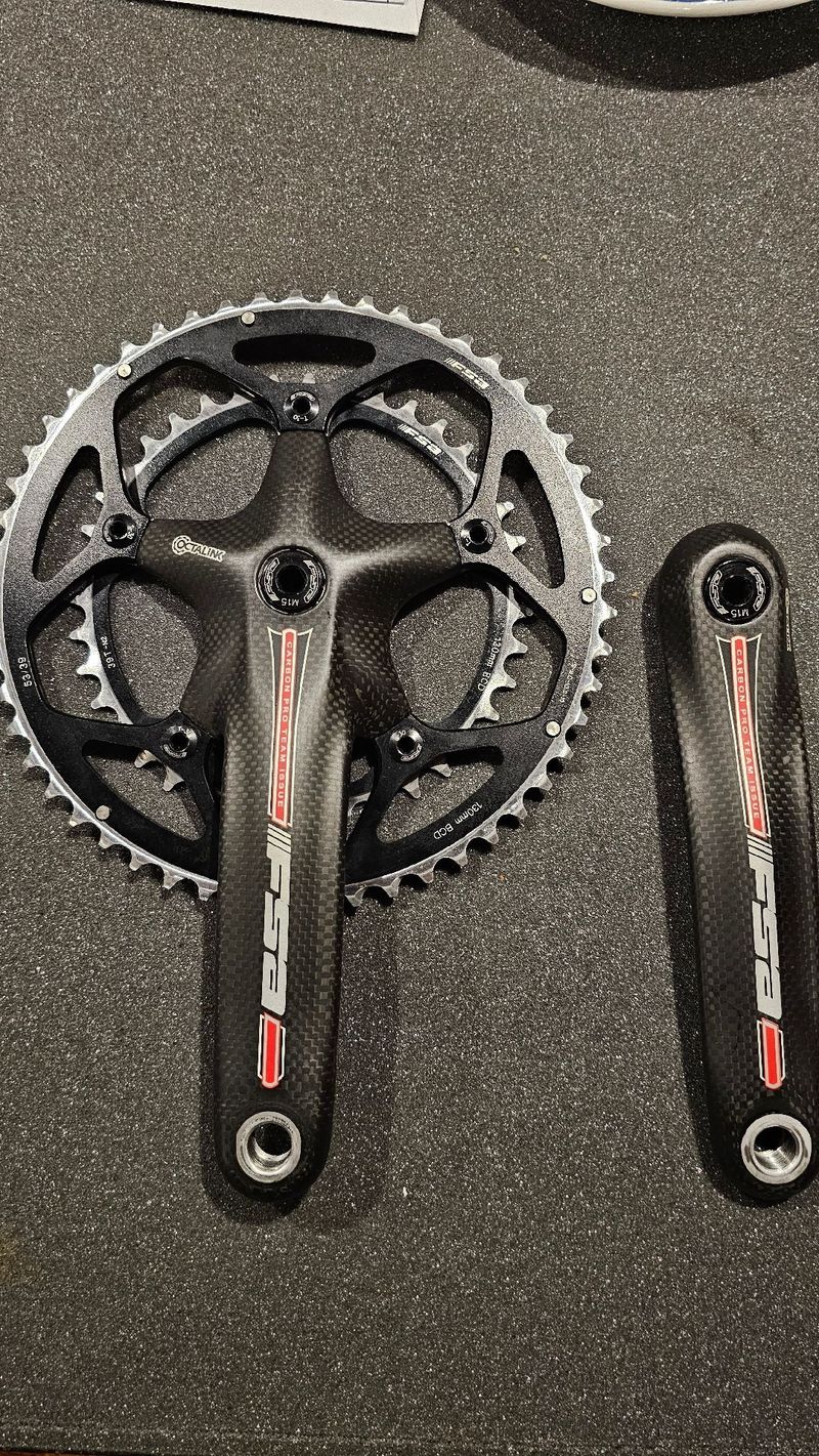 Brugt Fsa Carbon Pro Team Issue 53/39 Crankset Drivetrain & Pedals