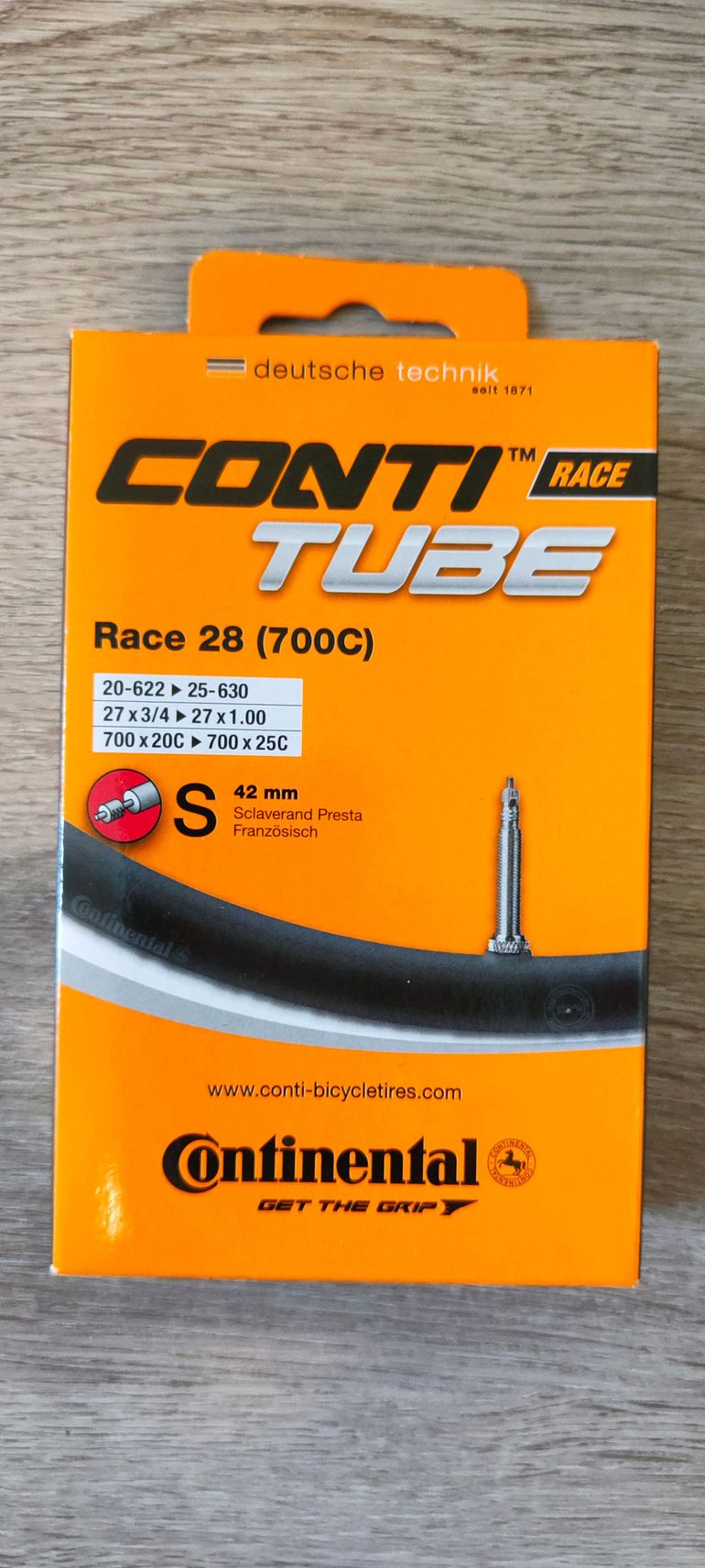 Used Continental Camera d'Aria 700X20/25C Valvola Presta 42 mm bike — image 1 of 3