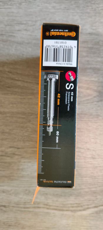 Used Continental Camera d'Aria 700X20/25C Valvola Presta 42 mm bike — image 2 of 3