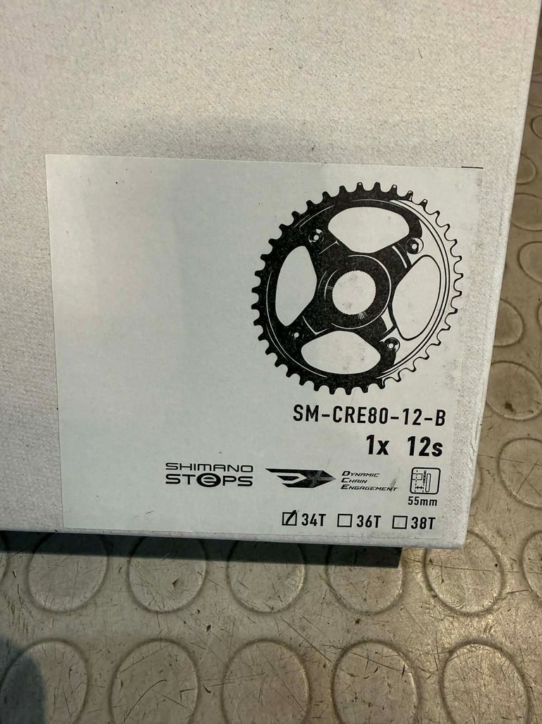 Used Shimano CHAINRING. 34T. 1x12S. SM-CRE80-12-B bike — image 6 of 10