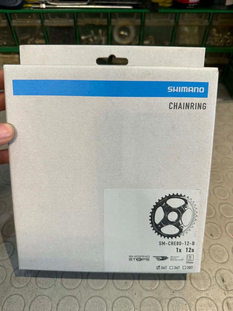 Used Shimano CHAINRING. 34T. 1x12S. SM-CRE80-12-B bike — image 2 of 10