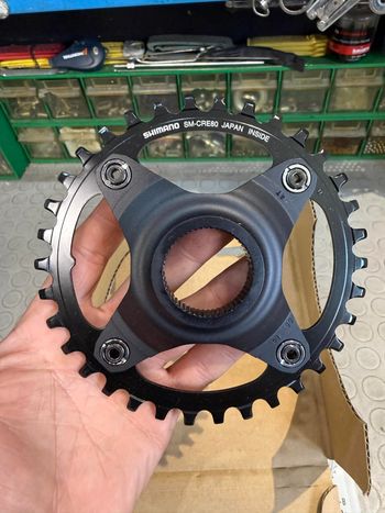 Used Shimano CHAINRING. 34T. 10/11S. SM-CRE80-B bike — image 5 of 9