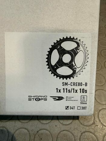 Used Shimano CHAINRING. 34T. 10/11S. SM-CRE80-B bike — image 7 of 9