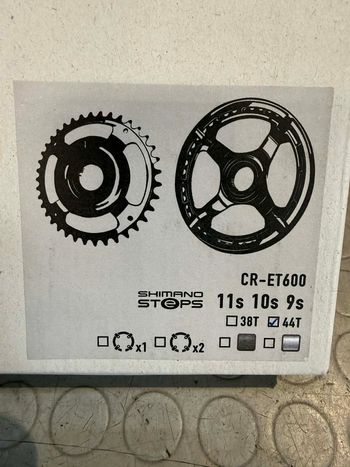 Used Shimano CHAINRING. 44T. 9/10/11S. CR-ET600 bike — image 5 of 6