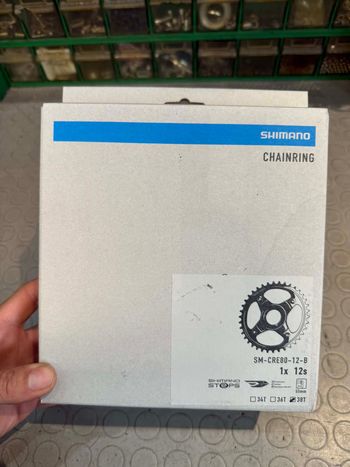 Used Shimano CHAINRING. 38T. 1x12S. SM-CRE80-12-B bike — image 2 of 8