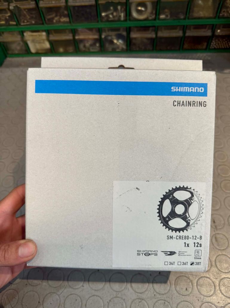 Used Shimano CHAINRING. 38T. 1x12S. SM-CRE80-12-B bike — image 2 of 8