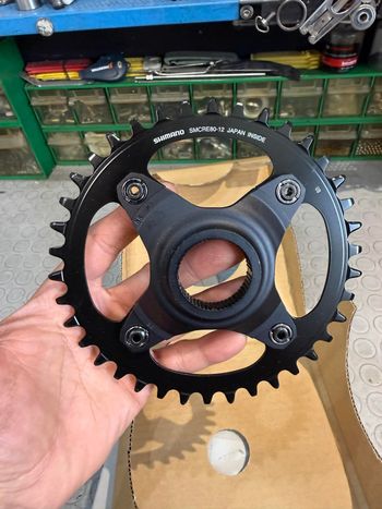 Used Shimano CHAINRING. 38T. 1x12S. SM-CRE80-12-B bike — image 5 of 8