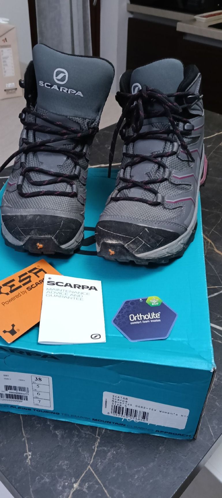Used Scarpa Maverick Mid GTX Grey/Red bike — image 2 of 8