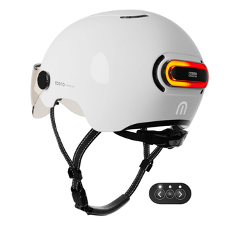 Used Cosmo Connected Fusion Pure Shiny White Helmet bike — image 4 of 7