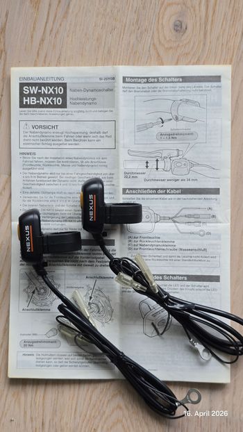 Shimano, Nexus SW-NX10 Dynamoschalter 2 Stück