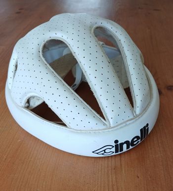 Used Cinelli Casco In Pelle Bianco Circonferenza 60 cm bike