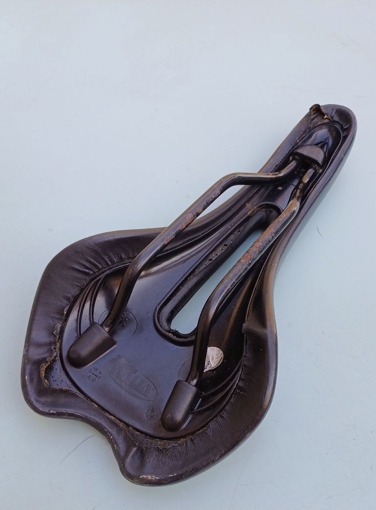 Used Selle Italia Antiprostatite In pelle Nera bici corsa bike — image 6 of 8