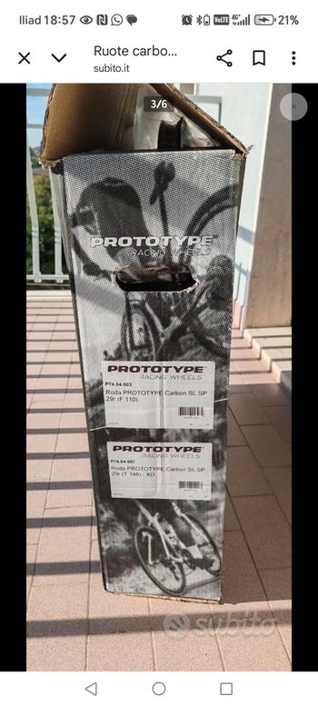 Used PROTOTYPE CARBON TEAM SP 29 Ruote 2025 bike — image 3 of 6