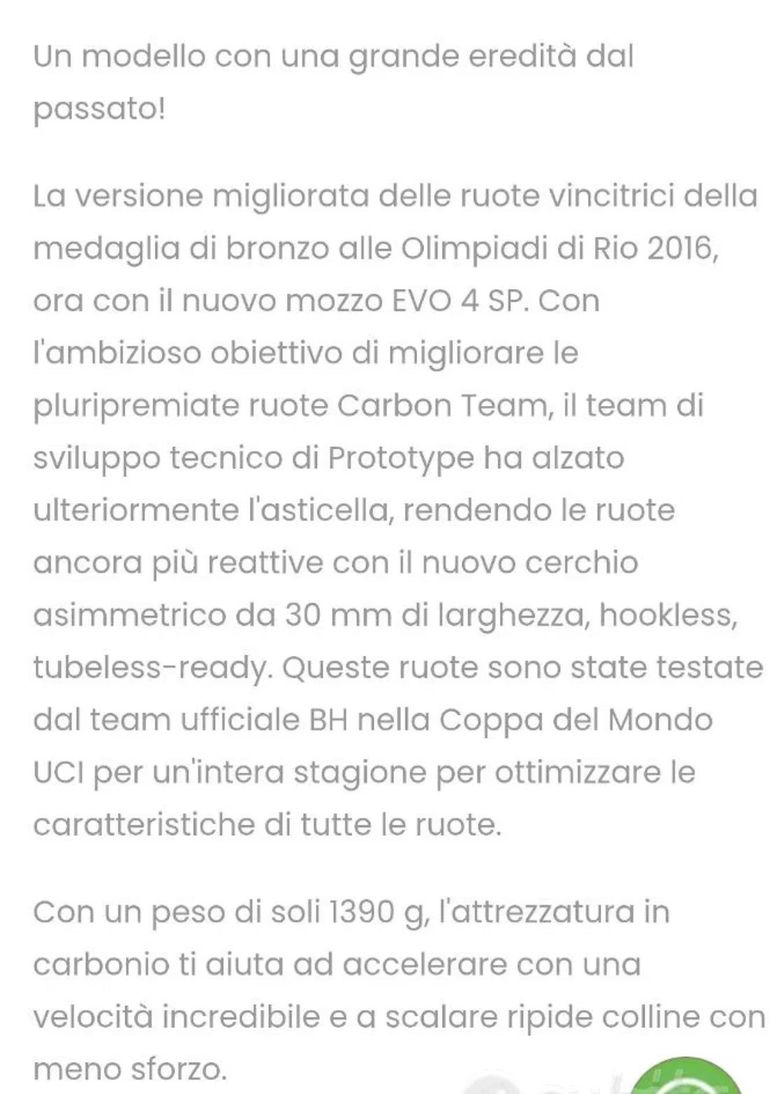 Used PROTOTYPE CARBON TEAM SP 29 Ruote 2025 bike — image 6 of 6