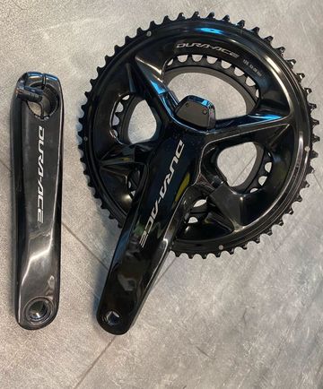 Brugt Shimano Dura Ace FC-R9200-P Leistungsmesser-Kurbelgarnitur 2x12-fach schwarz 2026 Drivetrain & Pedals