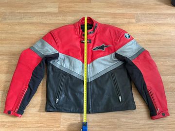 Used Alpinestars x BMW Motorrad Lederjacke Gr. 50 Rot/Schwarz/Silber Cycling Clothing