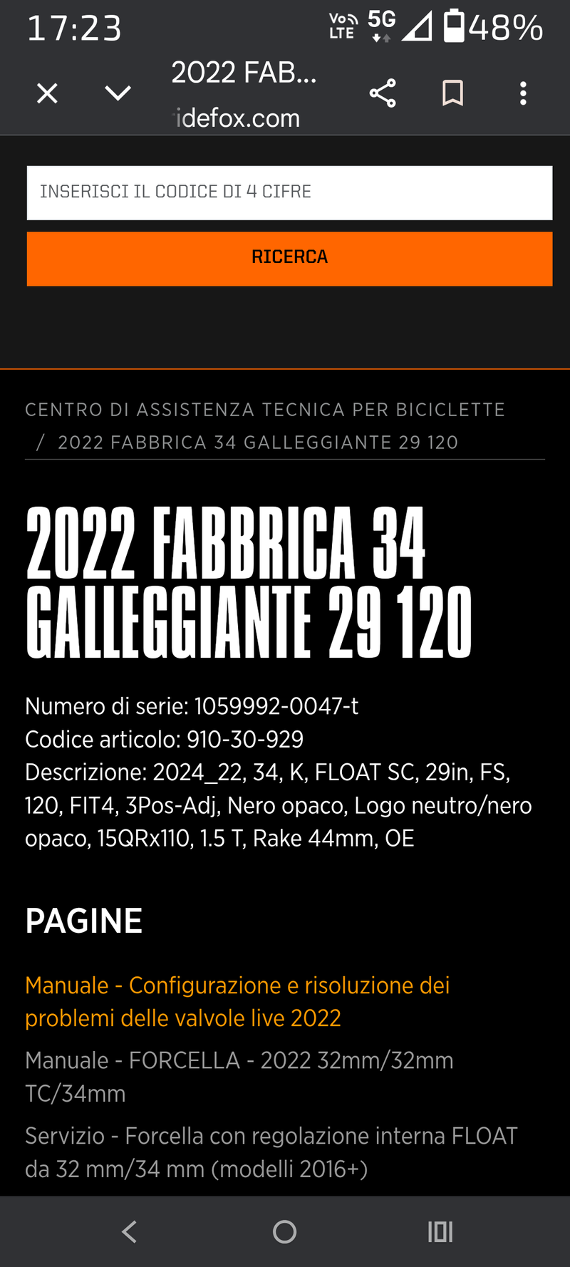 Tweedehands Fox 34 Factory Fork 2022 bike — afbeelding 9 van 9