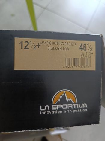 La Sportiva, Blizzard GTX Noires et Jaunes
