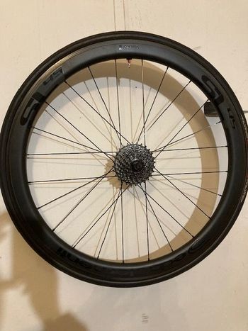Used Deda Elementi SL45 Carbon Tubular Wheelset bike