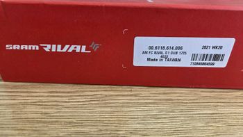 Used Sram FC Rival D1 DUB 172.5mm 46/33 Crankset bike — image 5 of 5