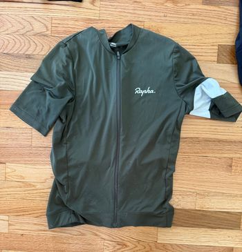 Rapha, Core Short Sleeve Cycling Jersey Small Green Road Training Lightweight