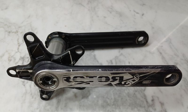 Used Rotor 3df 172.5 Crankset Aluminum Black Road Drivetrain & Pedals