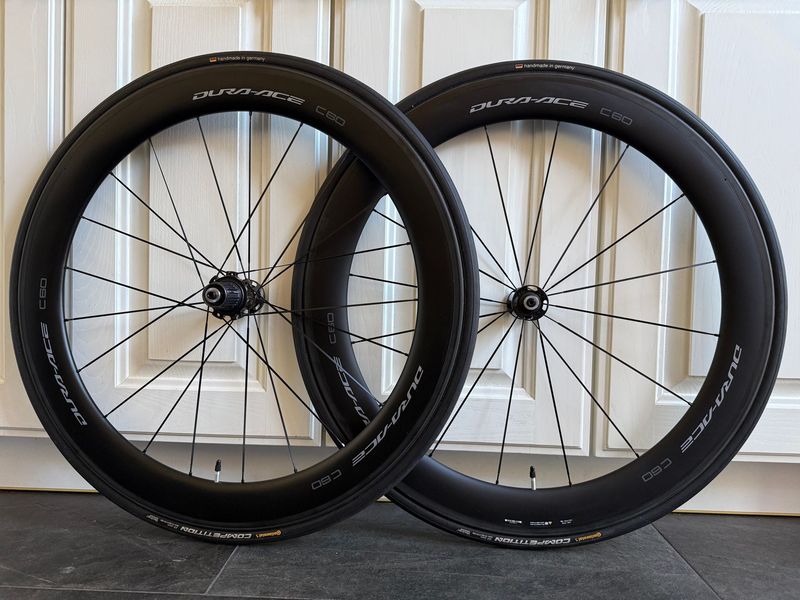 Used Shimano Like NEW! Dura Ace C60 rim Carbon Wheels/ Freehub 12 Speed 2025 Wheels