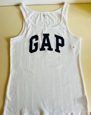 Gap, Camiseta Tirantes XL Blanco