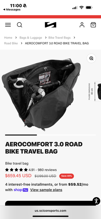 Aerocomfort, Road Bike Travel Bag