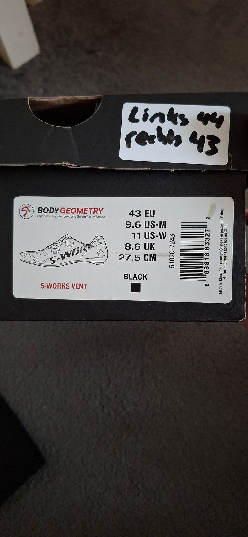 Použité Specialized S-Works Vent Shoes Cycling Shoes