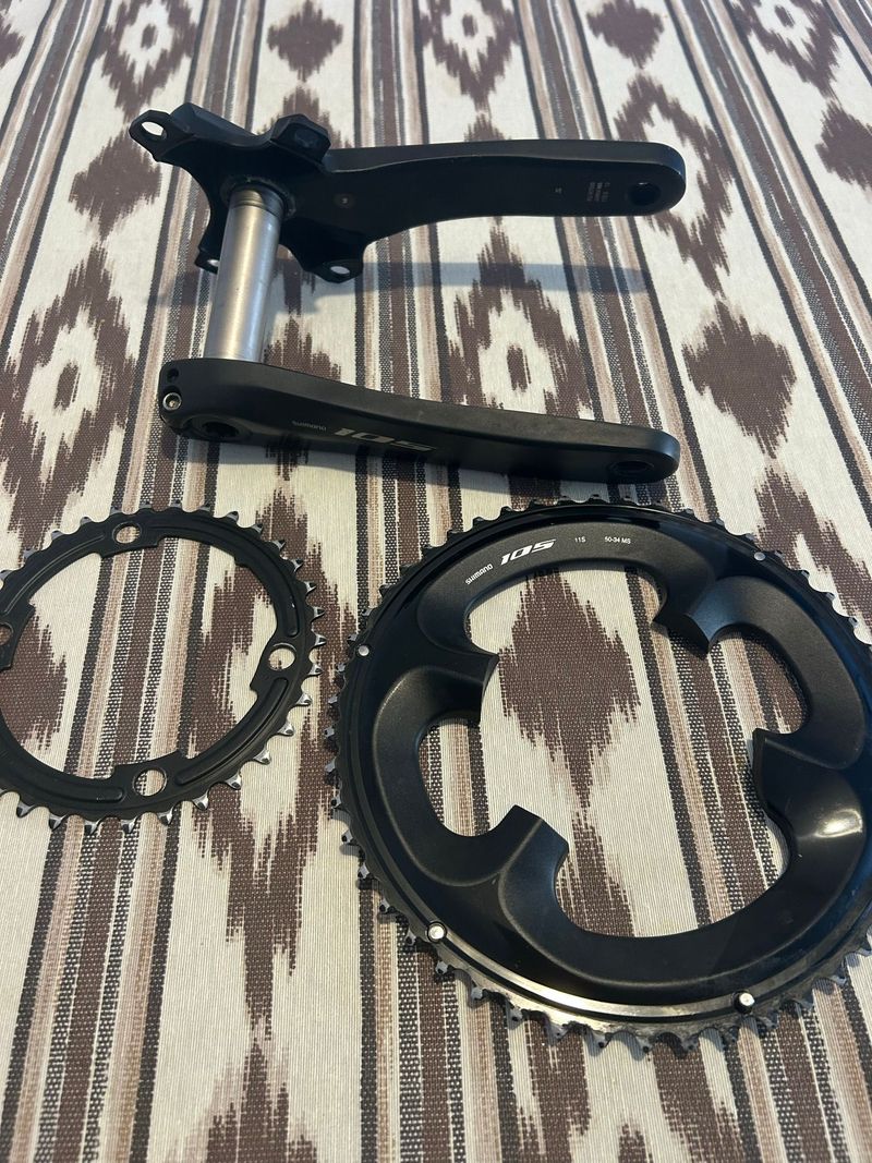 Brugt Shimano 105 11s 50-34 Crankset Drivetrain & Pedals
